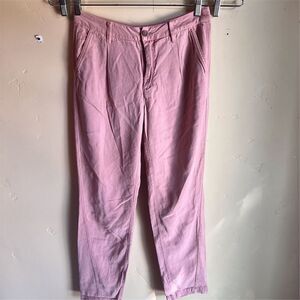 Anthropologie Women's‎ Pink Soft Chino Pants Size 28 Mid-Rise Corporate Barbie